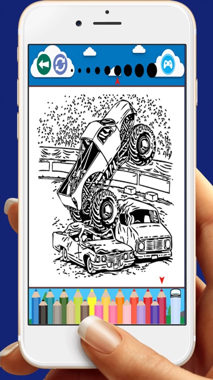 Monster Truck For Coloring Book Games screenshot-3