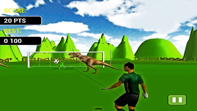 Football Penalty With Dinosaurs-A Simulation Game