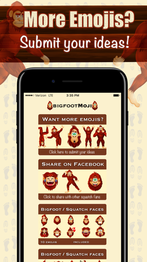 ‎BigfootMoji – Crazy Sasquatch & Bigfoot Emojis Screenshot