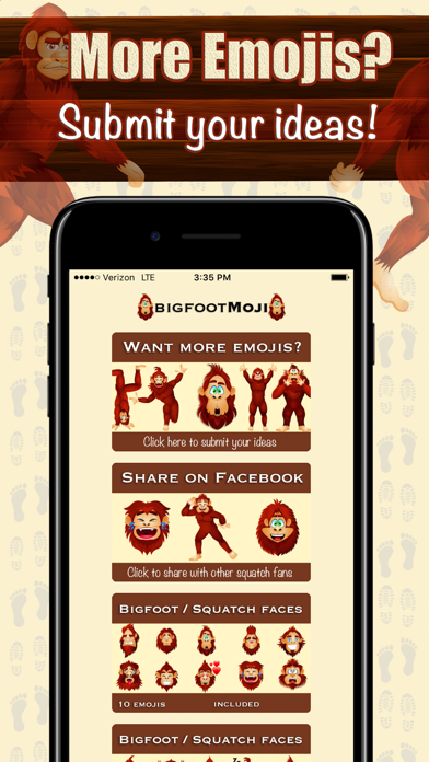 BigfootMoji – Crazy Sasquatch & Bigfoot Emojis Screenshot