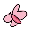 Pink sticker, cute love baby stickers for iMessage