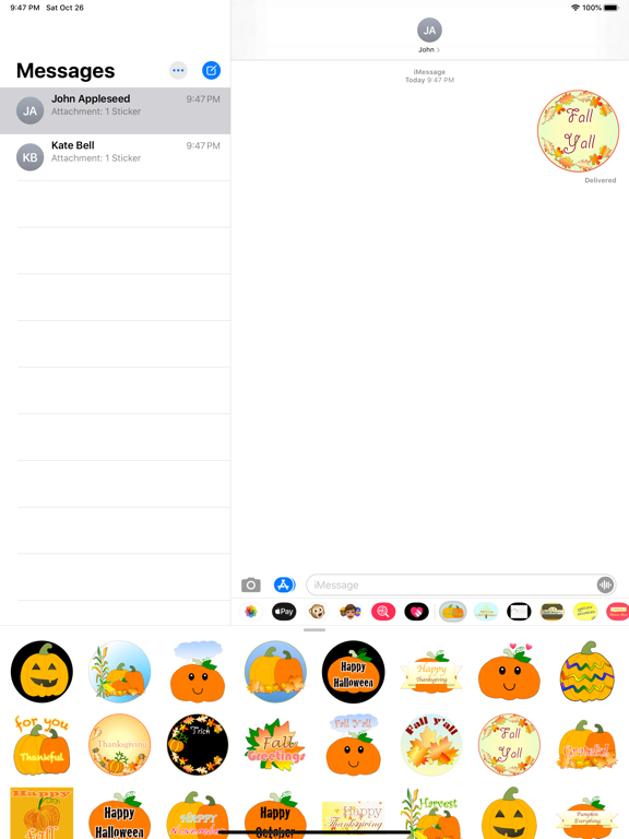 Screenshot #1 for fall greetings