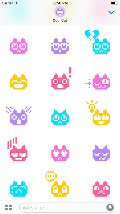 Glitch Cats iPhone screenshot 4 - Stickers app