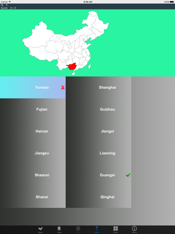 Screenshot #5 pour China State Maps, Flags, Capitals and Quiz