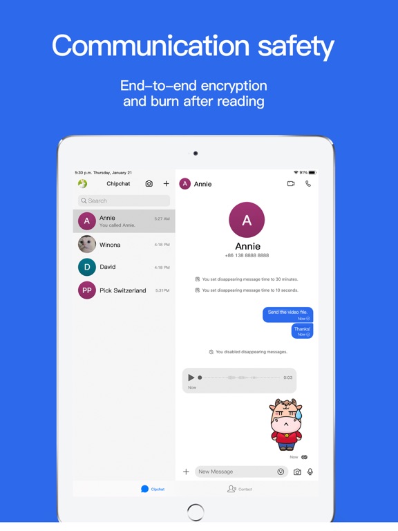Screenshot #4 pour Cipchat - Encrypted Messenger