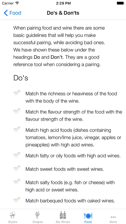 Pocket Wine Pairing: Sommelier