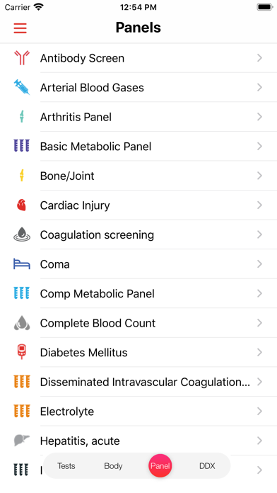 Screenshot #1 pour Lab Values Reference