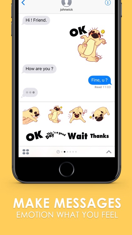 PUG PUG Stickers & Emoji Keyboard By ChatStick