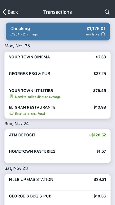Grant County State Bank Screenshot