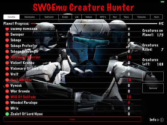 Screenshot #5 pour SWGEmu Creature Hunter