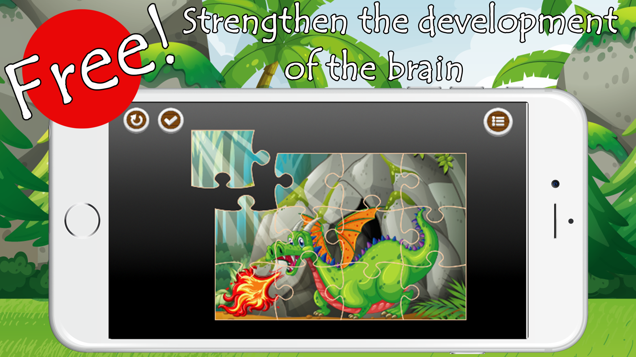 Knight And Dragon Big Jigsaw Puzzle Online For Kid screenshot 4