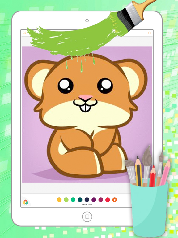 Cute Hamster Coloring Book Drawing for Kid