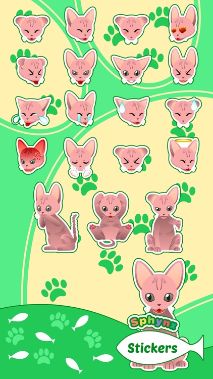 Sphynx Cat Stickers for iMessage