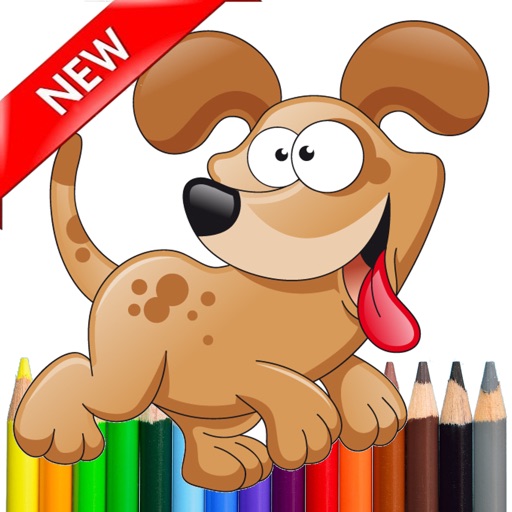 Kids Coloring Drawing Book - Cute Animal & Dog icon