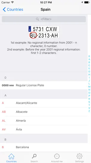 Captura de pantalla de License Plate en iPhone 2