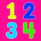 “Numbers for kids” - educational games for toddlers with finger painting numbers where kids can learn to count 123