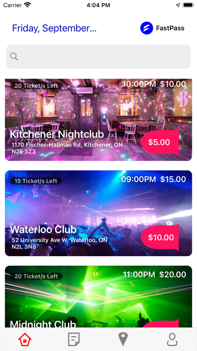 FastPass App Screenshot