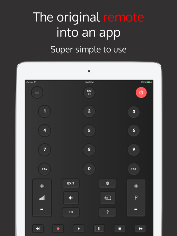 Grundigee : Remote Grundig TV iPad screenshot 2 - Utilities app