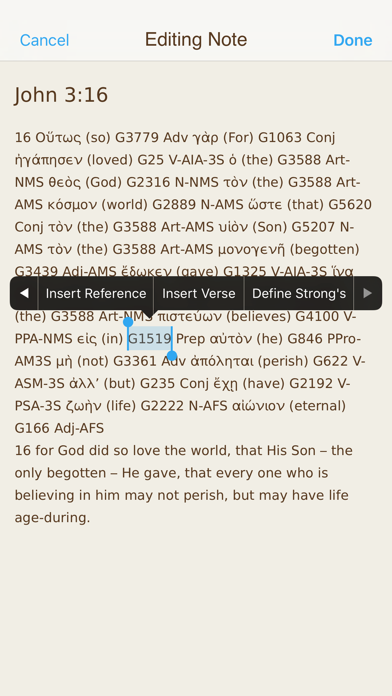Greek Interlinear Bible Screenshot