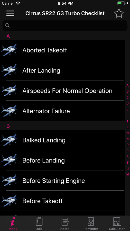 #2. Cirrus SR22 G3 Turbo Checklist (iOS) 来自: Raj Kumar