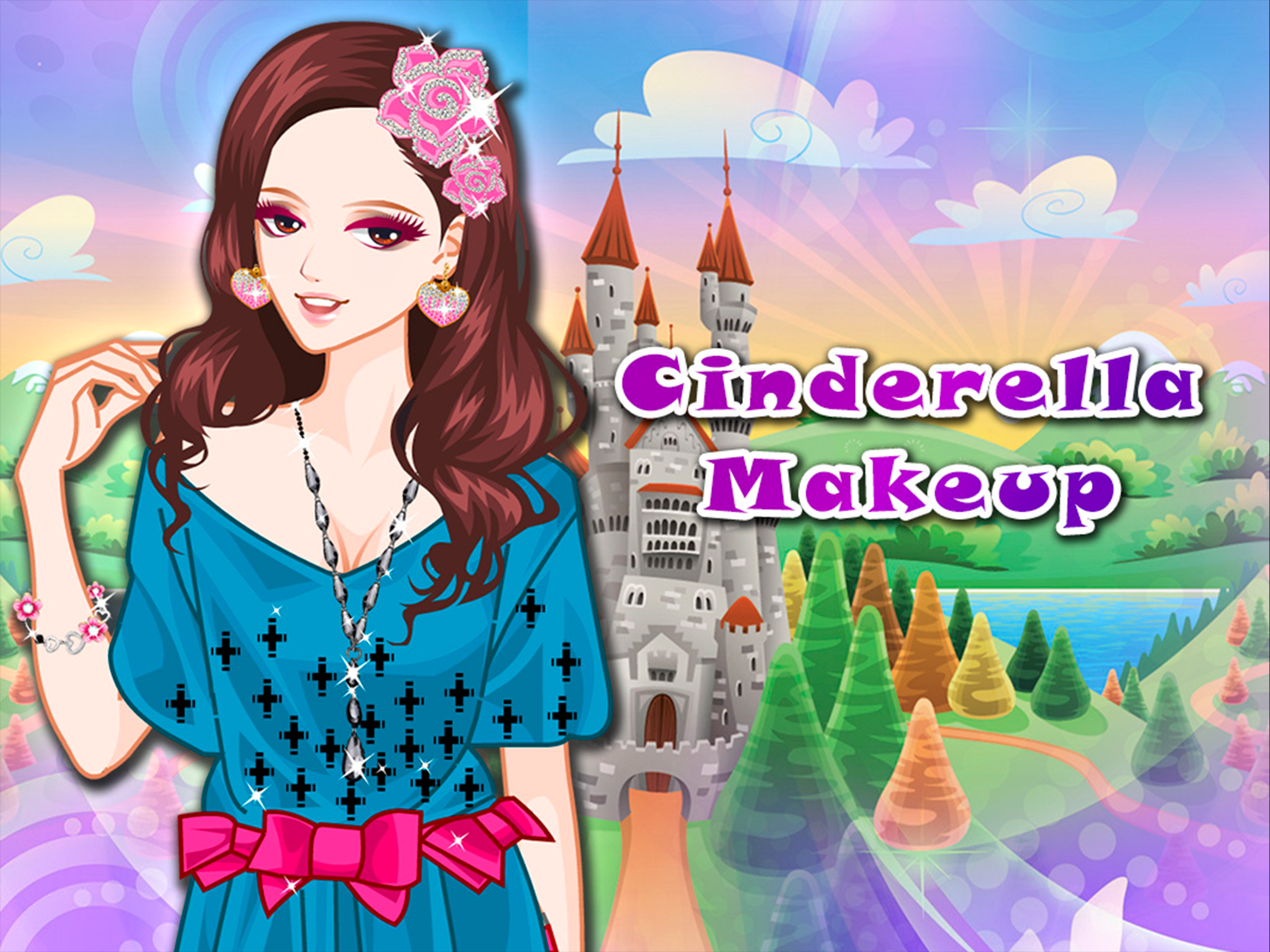 Purple Sky: Cinderella Makeup. Dressup a princess