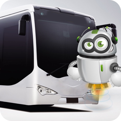 Robot Passengers City Bus Icon