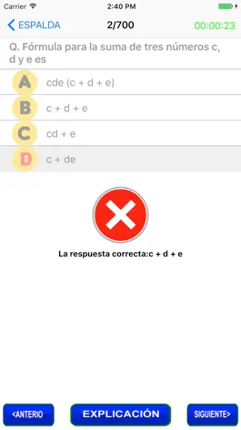 Game screenshot Cuestionario de Matemáticas hack