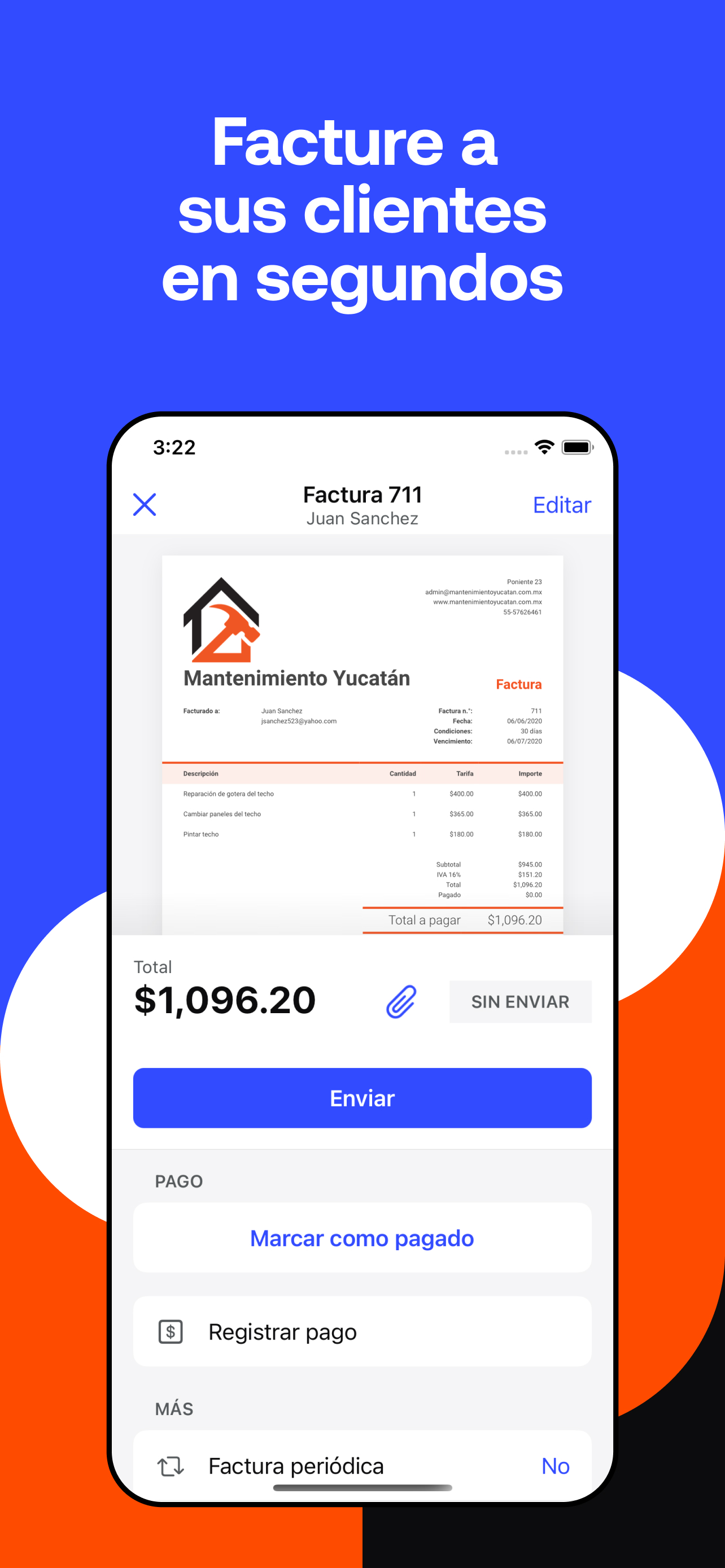 Invoice2go Factura de Negocios
