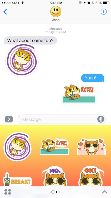 Cat Roller - VR Stickers for iMessage