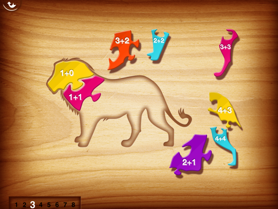 1 + 2 = 3 Jungle Puzzle iPad screenshot