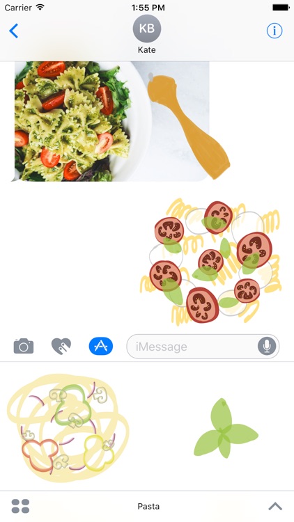 Pasta sticker - Italian food stickers for photos