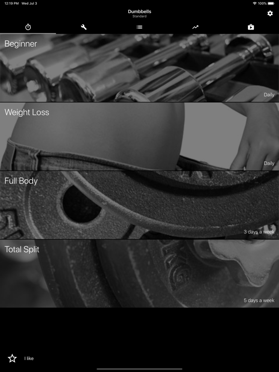 Dumbbell Home Workout iPad screenshot 4 - Health & Fitness app