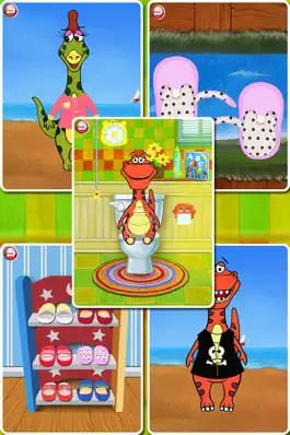 Game screenshot Dino Bath & Dress Up- Potty training game for kids mod apk