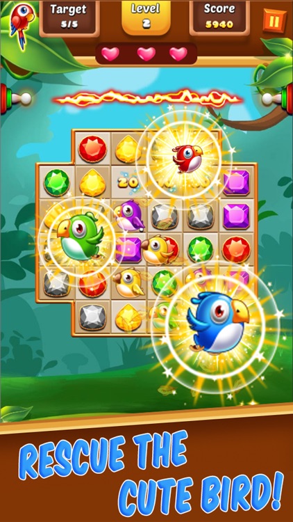 Bird Rescue : Jewel Match 3