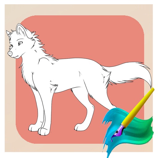 Wolf Coloring Game For Toddle