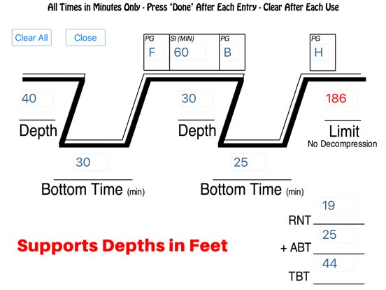 Ez Dive Planner iPad app afbeelding 4