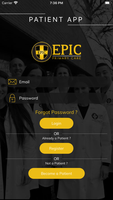 Screenshot #1 pour EPIC Health Application