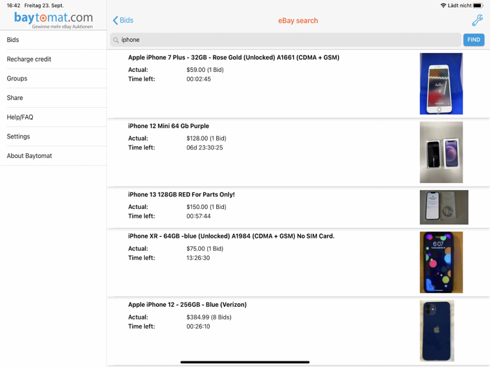 Sniper for ebay bid auctions