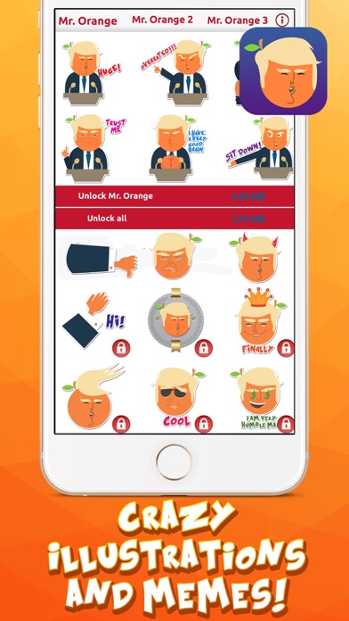 How to cancel & delete Mr. Orange in Charge – Stickers for iMessage from iphone & ipad 4