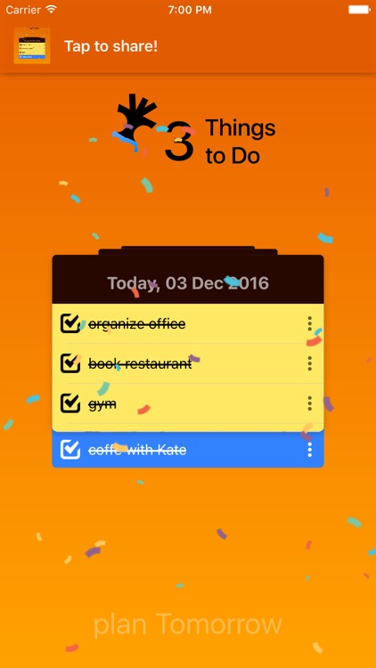 3 Things to Do - To-Do list - Plan your tomorrow! screenshot-4