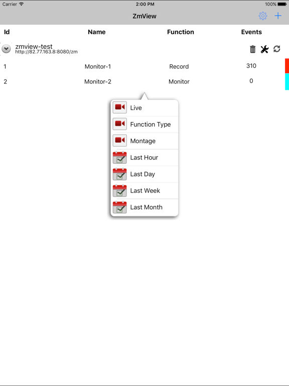 Screenshot #4 pour ZmView Zoneminder