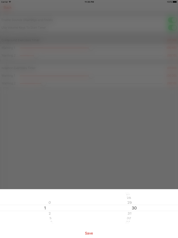 iLift and Rest - Gym Timer iPad screenshot 4 - Health & Fitness app