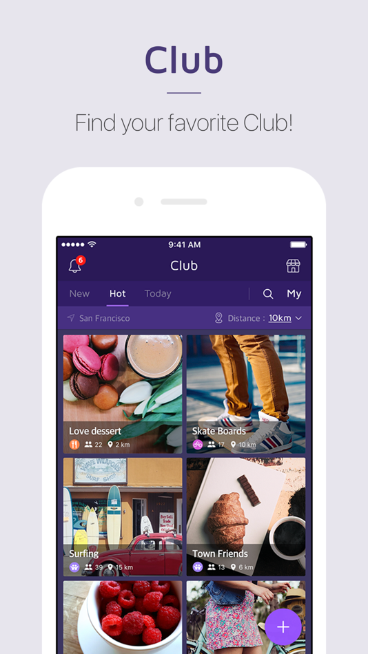 #2. 1km -New relationships, Groups (iOS) Podle: Malang Studio Co. Ltd,