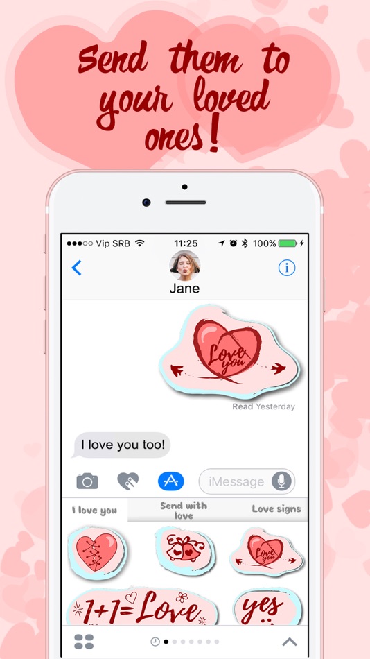 #5. Love Stickers – Fun Text.ing for iMessage (iOS) 由: Milica Vuksanovic