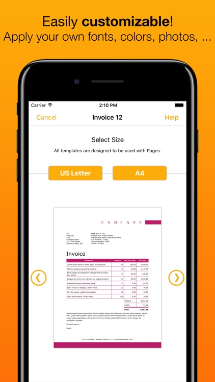 Templates for Pages (for iPad, iPhone, iPod touch) screenshot-3