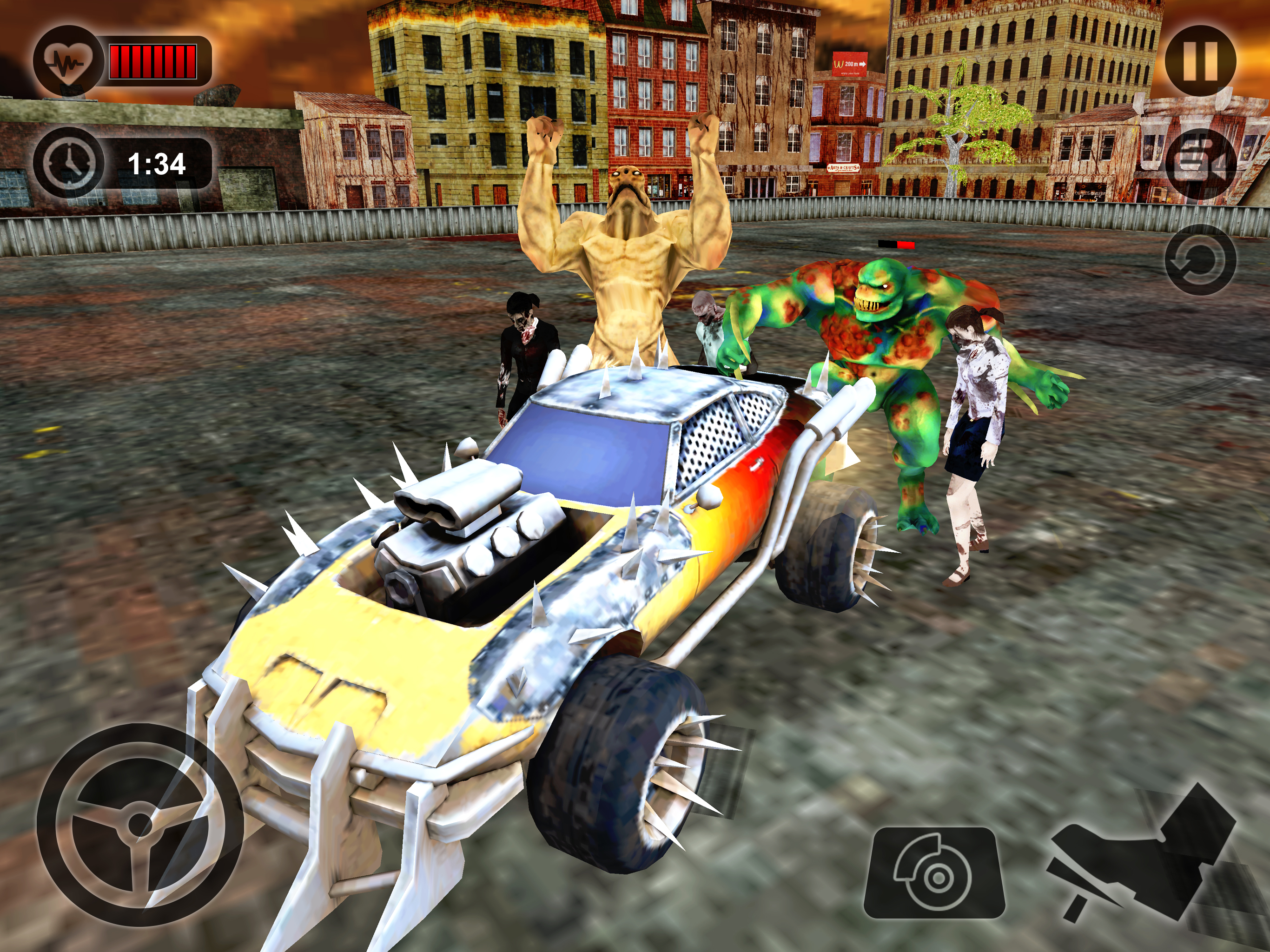 Zombie Smash Car Derby - Zombies Tsunami Killer 3D screenshot 8