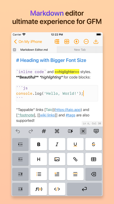 Screenshot #1 pour Taio - Markdown & Text Actions