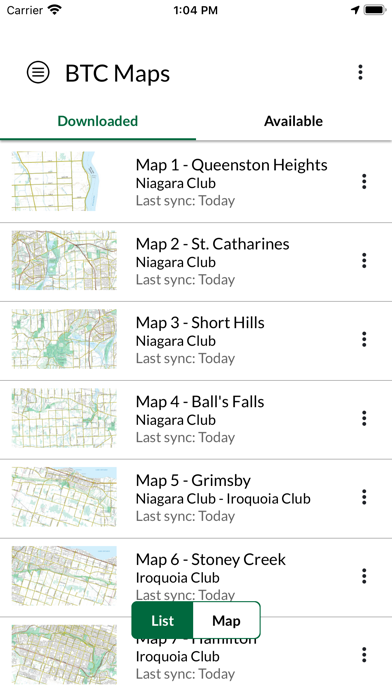 Bruce Trail App Screenshot