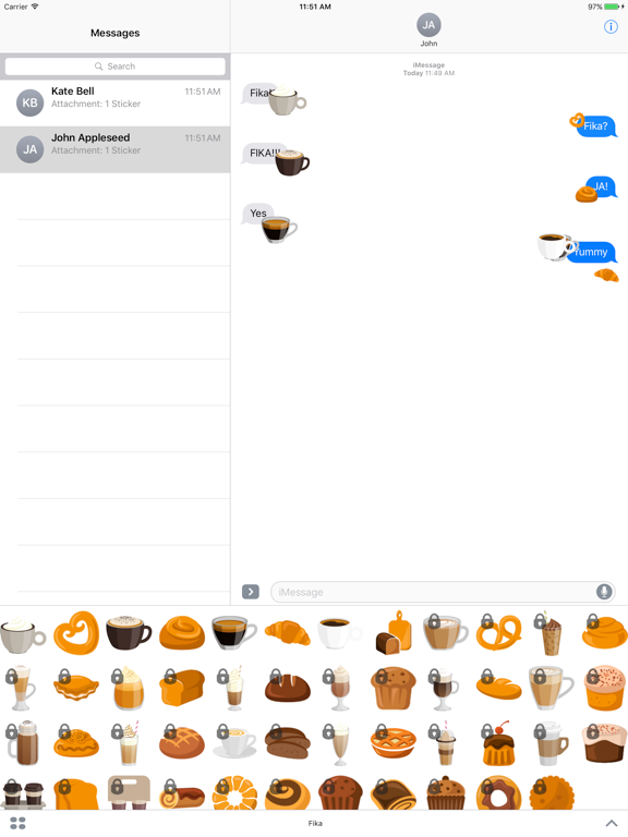 Screenshot #4 pour Fika Stickers