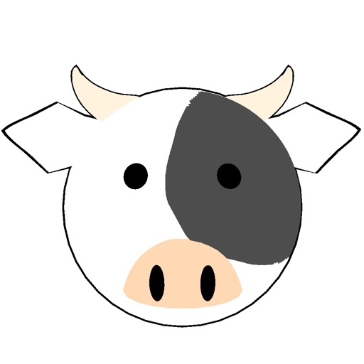 cow ball sticker icon